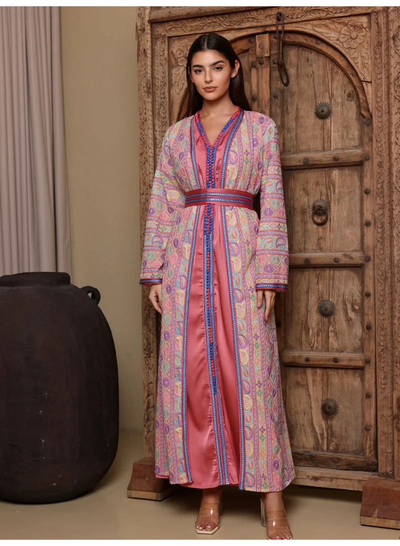IKKXA Ikkxa Sondos Jalabiya IK1079 Pink